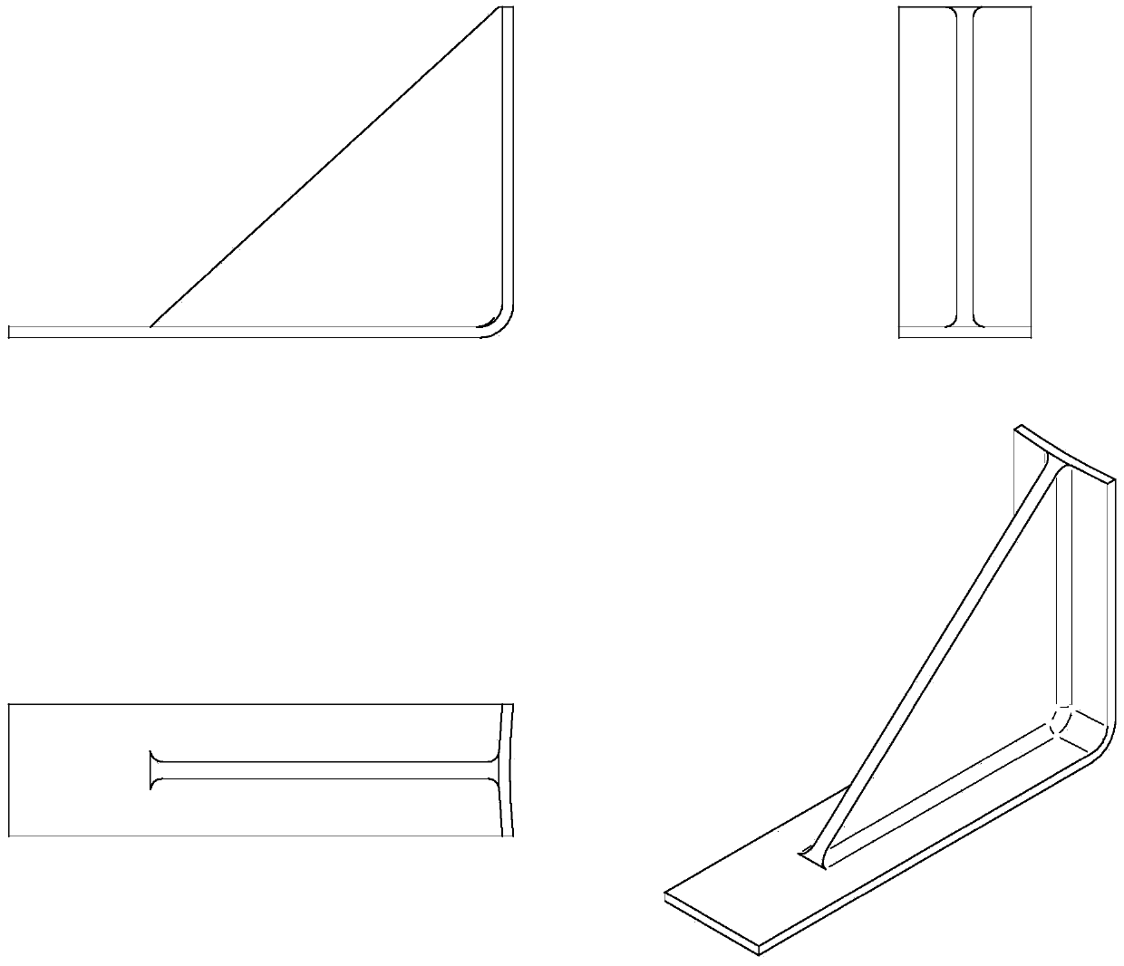 Forming method of resin matrix composite reinforcing ribs