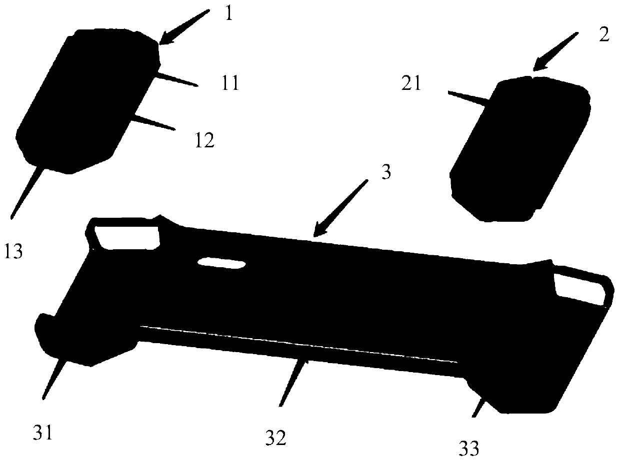 Implementation device and implementation method for left-right dual game handle