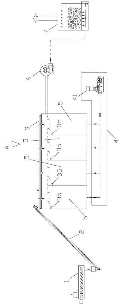 Breeding manure biological drying system and method in farm