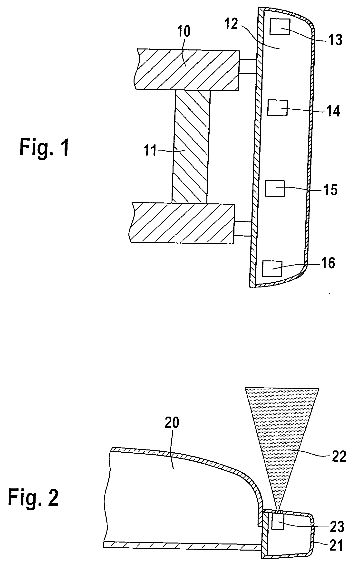 Device for recognising an obstacle underride