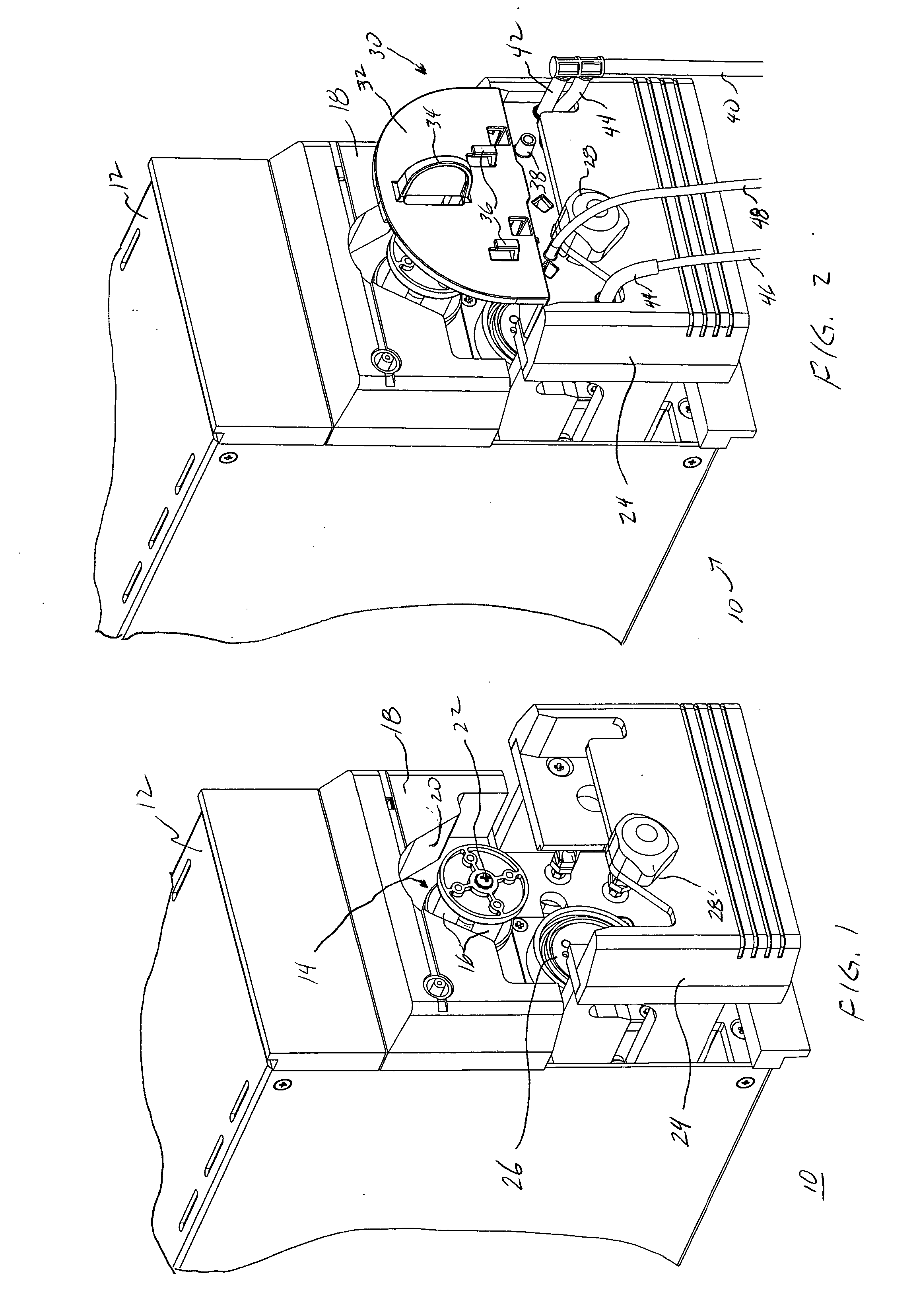 Peristaltic pump with air venting via the movement of a pump head or a backing plate during surgery