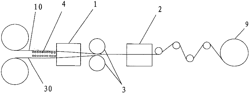 Microfiber artificial leather adhered with TPU film, and production process thereof