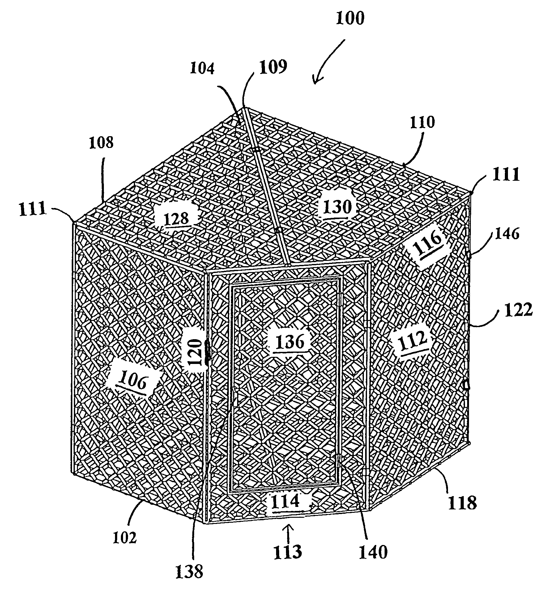 Collapsible corner animal cage