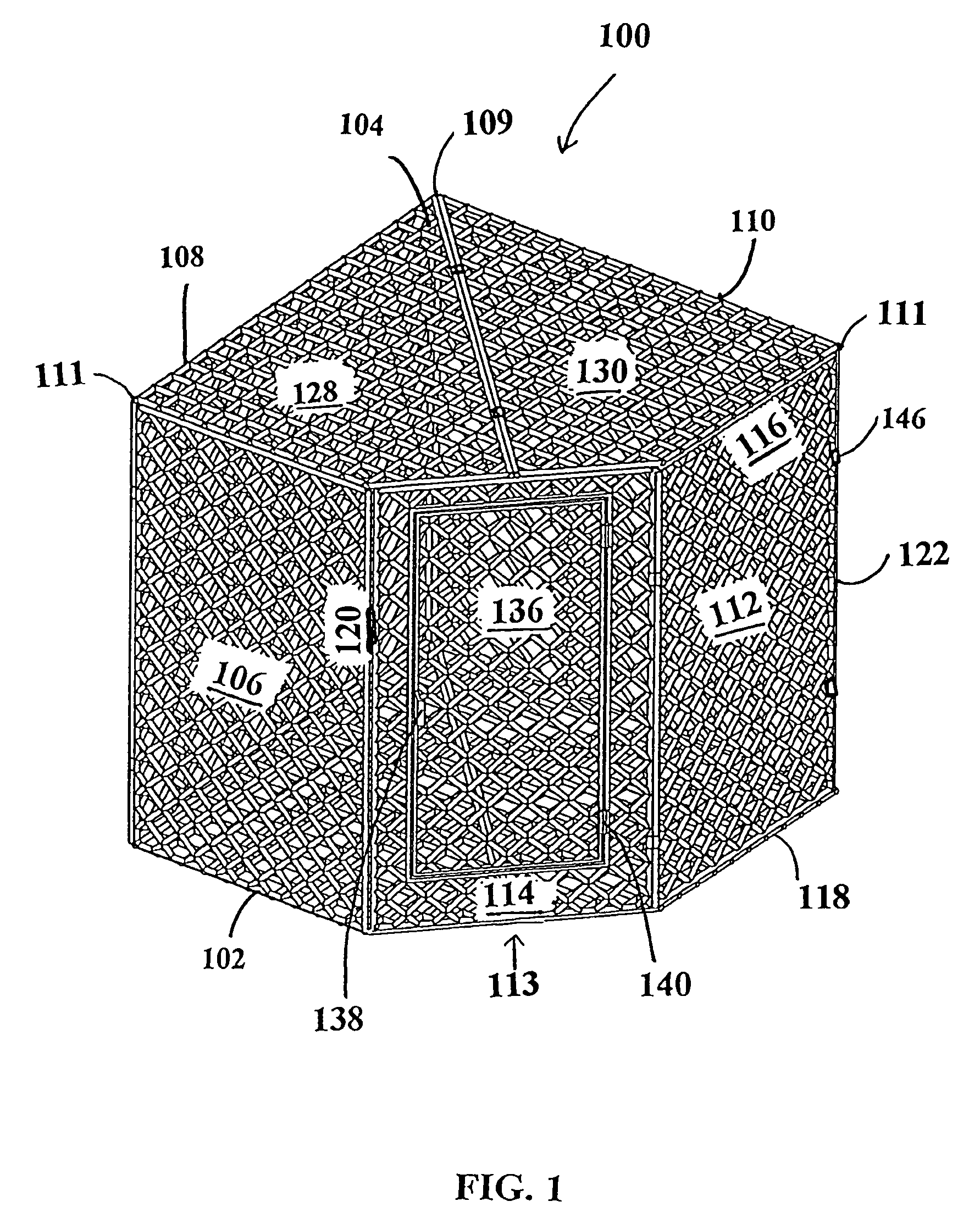 Collapsible corner animal cage