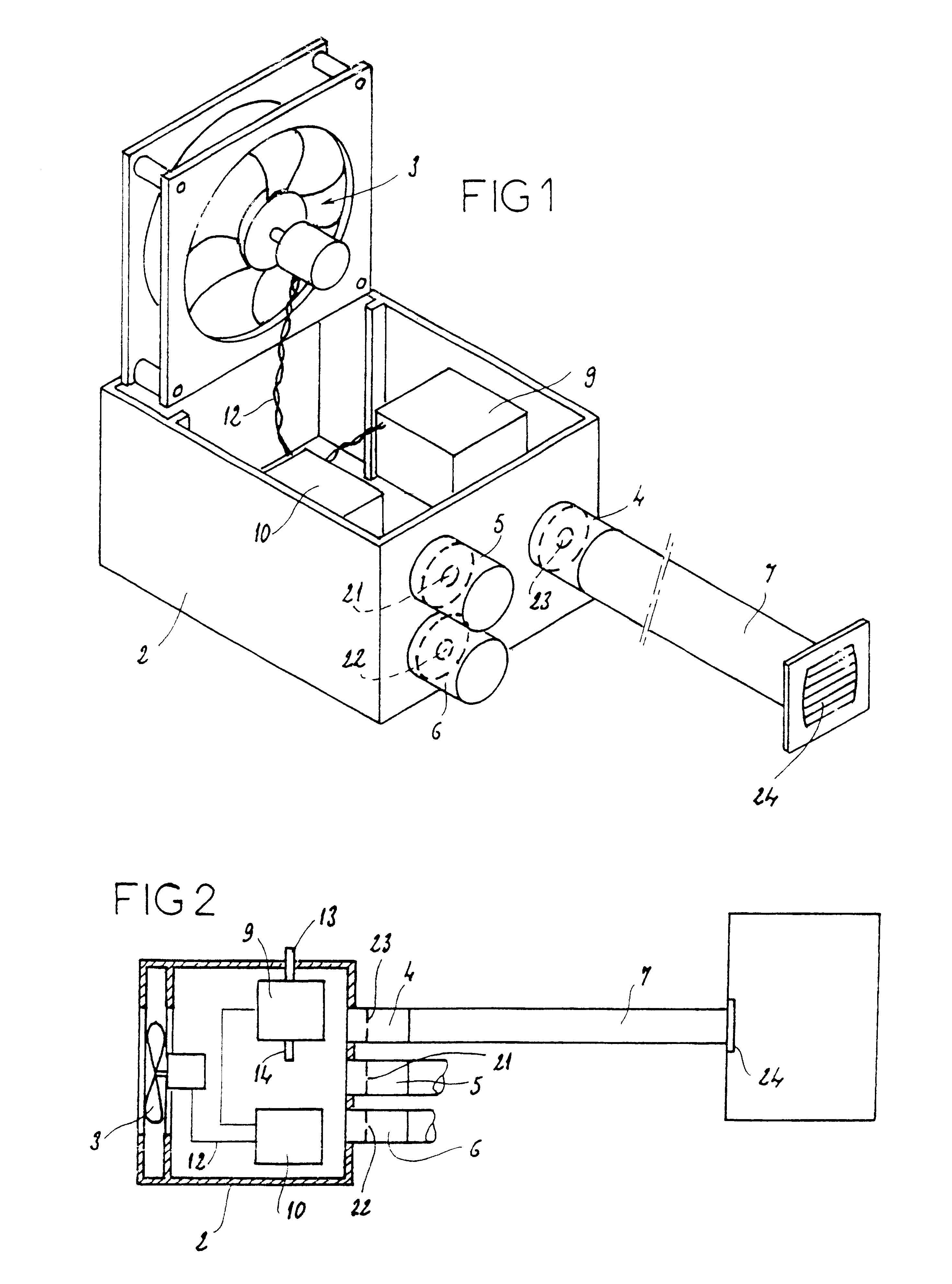 Electronically regulated self-controlled ventilation unit