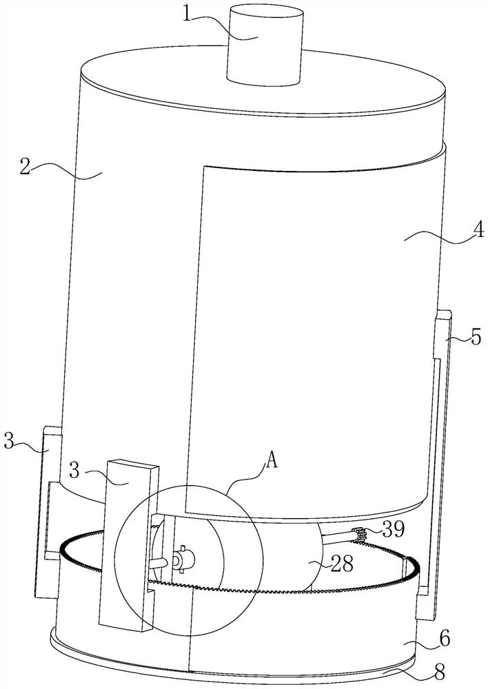 Polyester fiber drying device