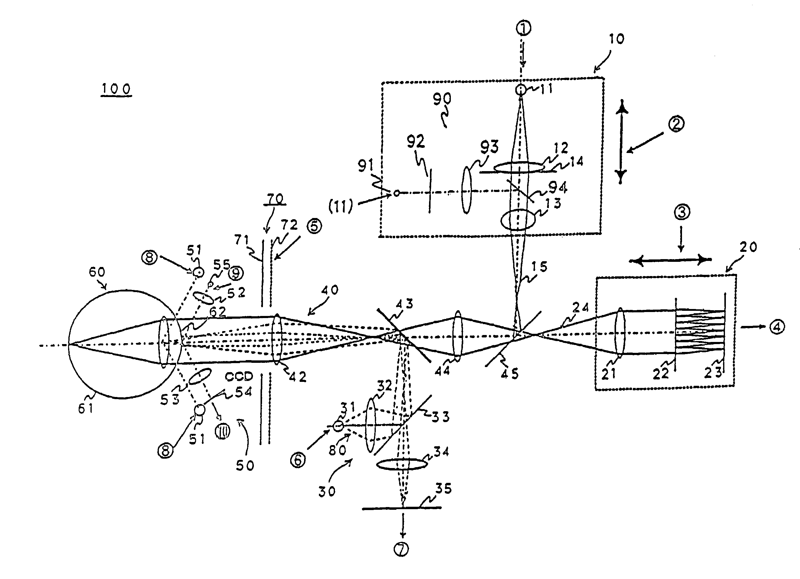 Ophthalmic data measuring apparatus, ophthalmic data measurement program and eye characteristic measuring apparatus