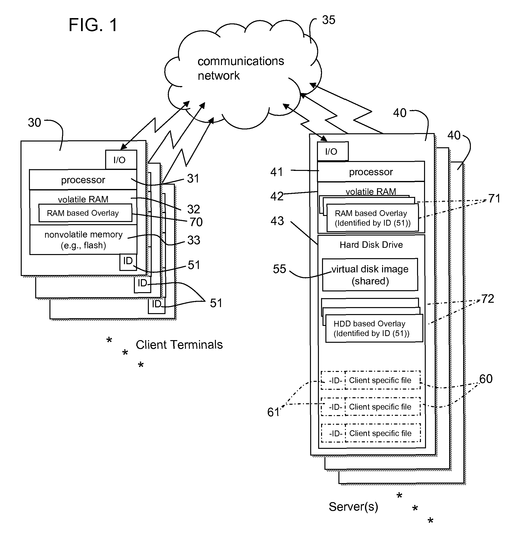 Maintaining commonly named client-specific file content in hard disk drive emulation