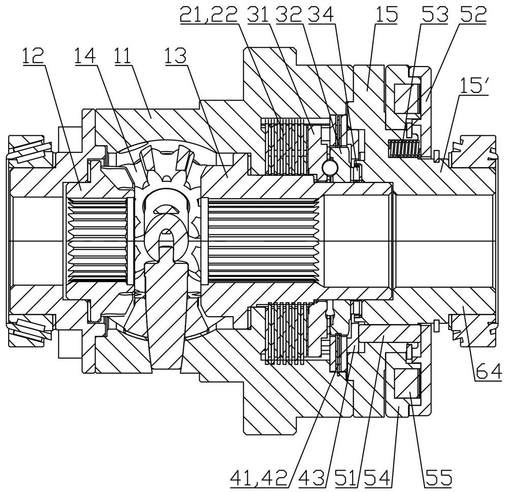 Electromagnetic chuck type friction limited slip differential