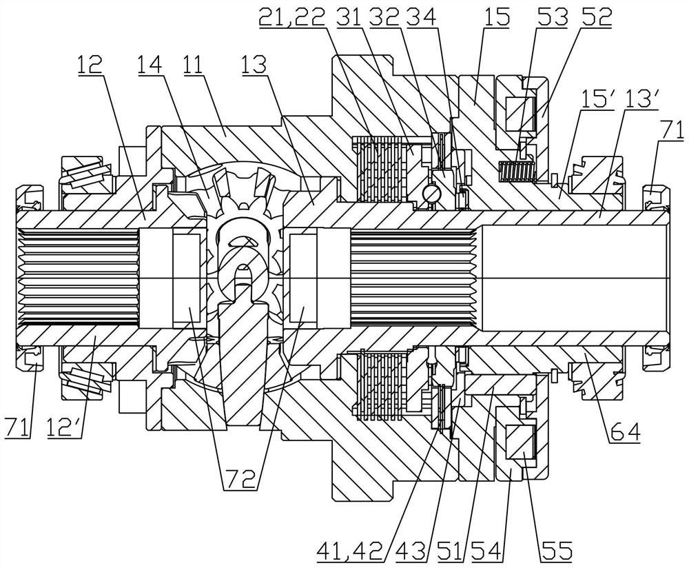 Electromagnetic chuck type friction limited slip differential