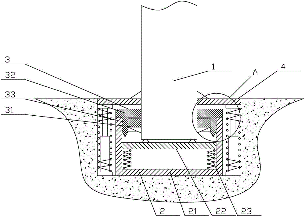 Base of punching machine and installation method of base