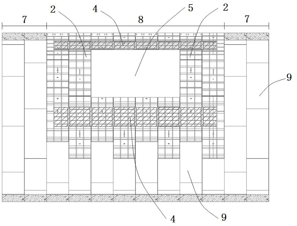 Shield method lining structure used for rail transit station