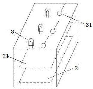 Intelligent internal building electricity induction prompting control system and control method thereof