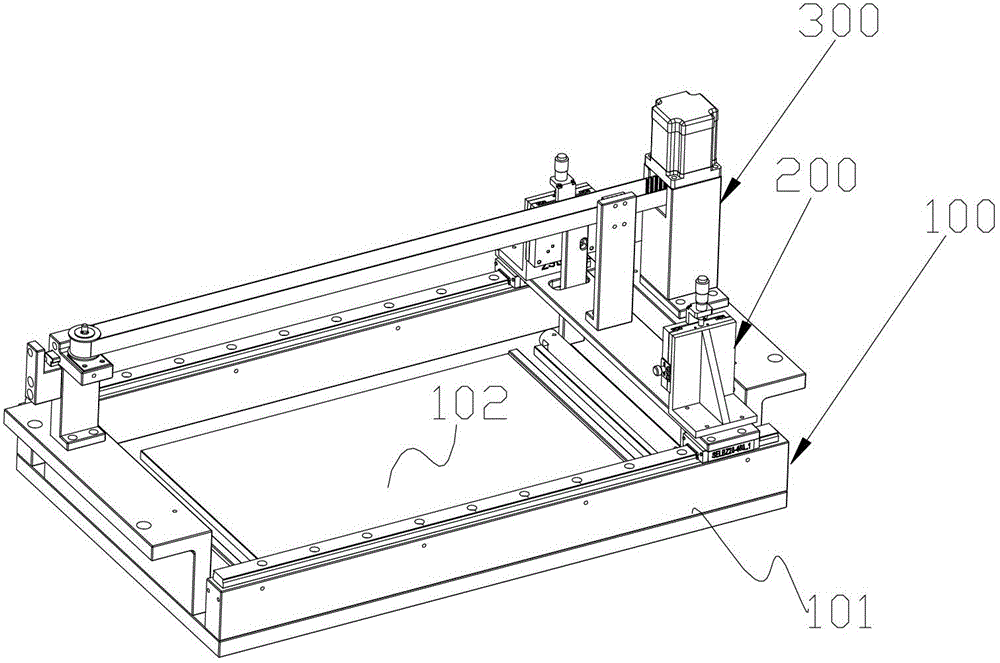 A flat film scraping machine