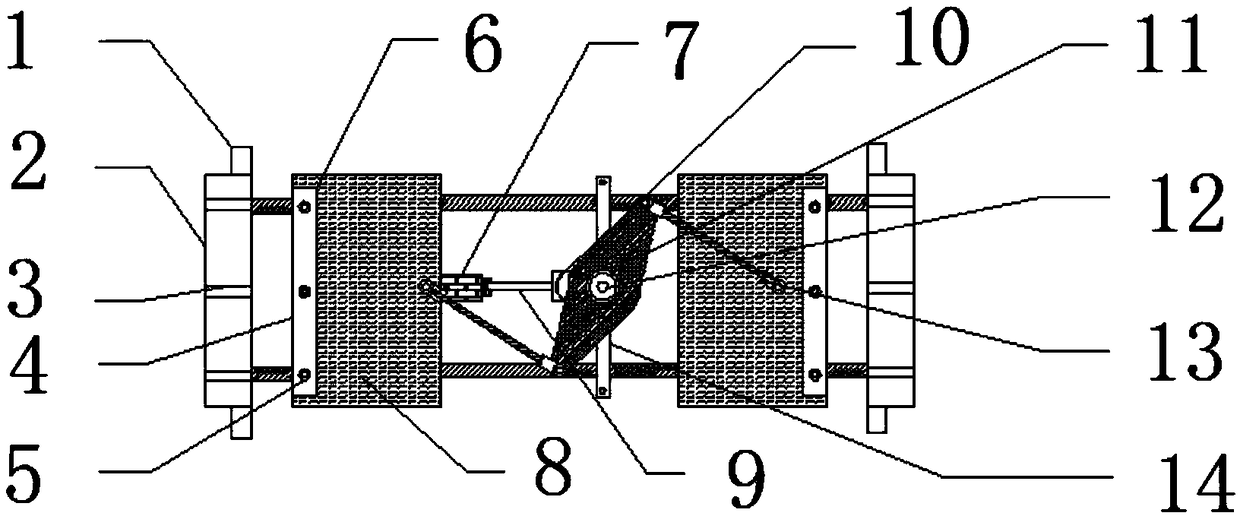 Reciprocating glue spraying device for production of glue spraying cotton