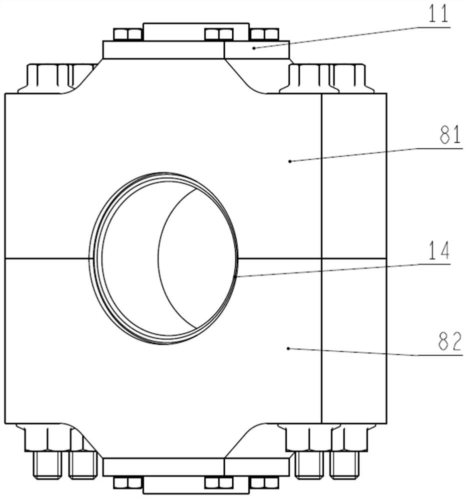 Piston pin, bushing test piece structure and engine swing wear simulation test tool