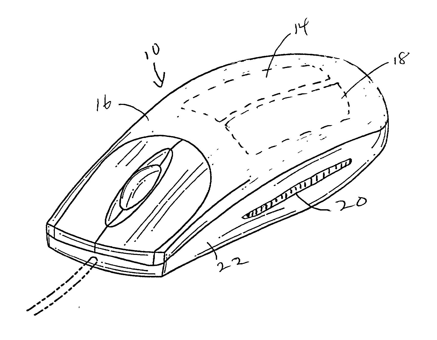 Input device with capacitive antenna