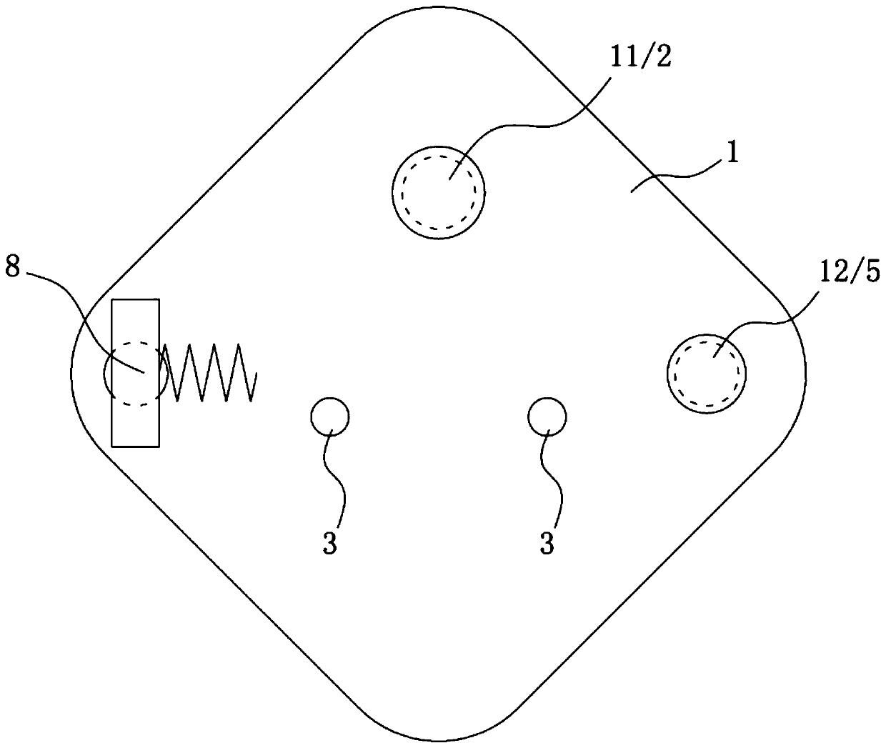 Pallet nut rivet hole drilling template