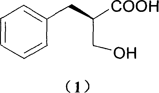 Process of resolving optical isomer of 2-hydroxmethyl-3-phenylpropionic acid