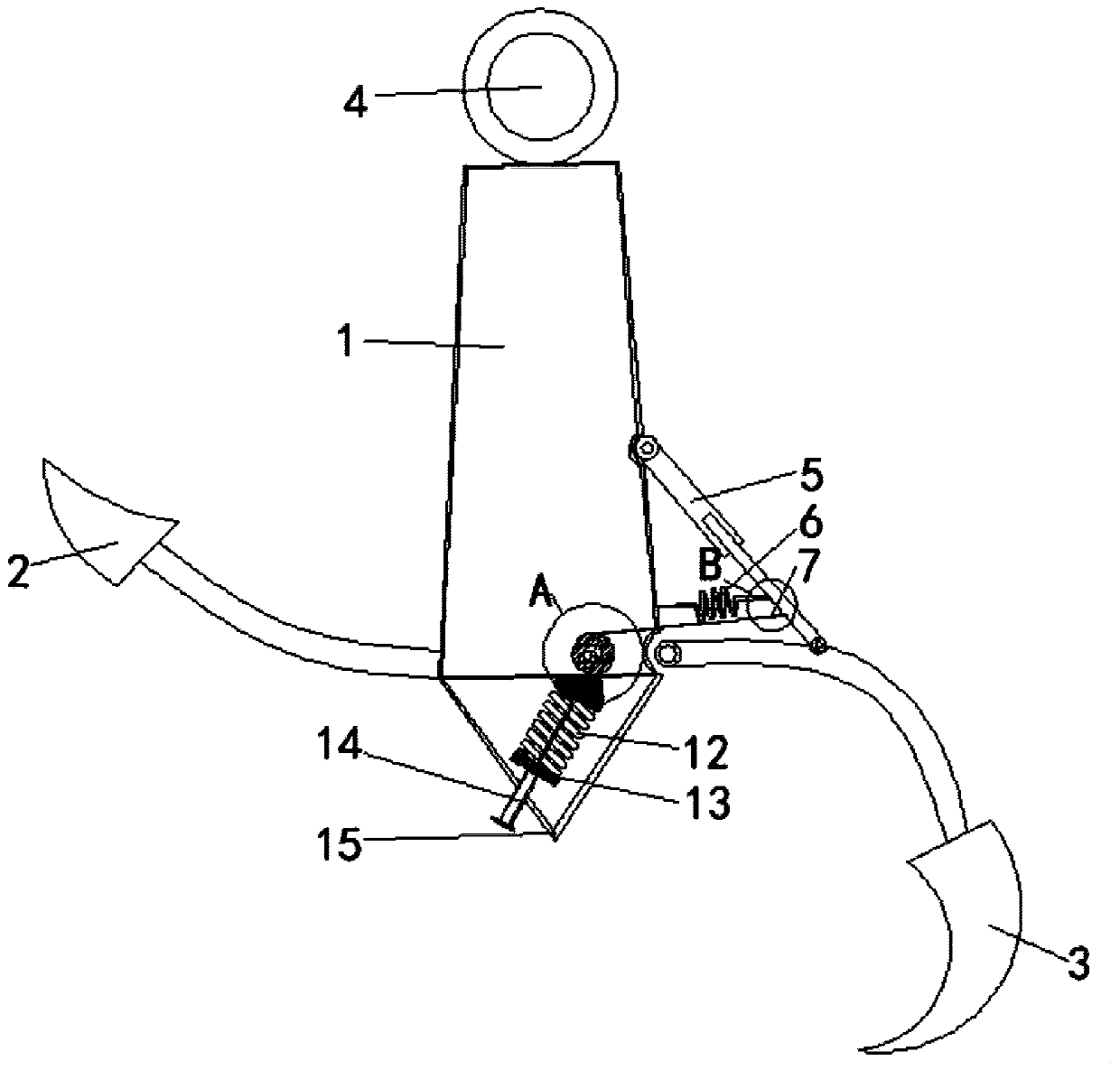 Boat anchor capable of preventing stuck stones from fracturing