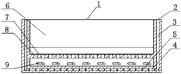 Blowing flow distributing device for double-roller thin-strip continuous casting