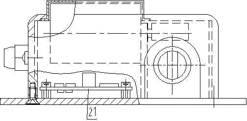 Straight line movement type accelerator executor