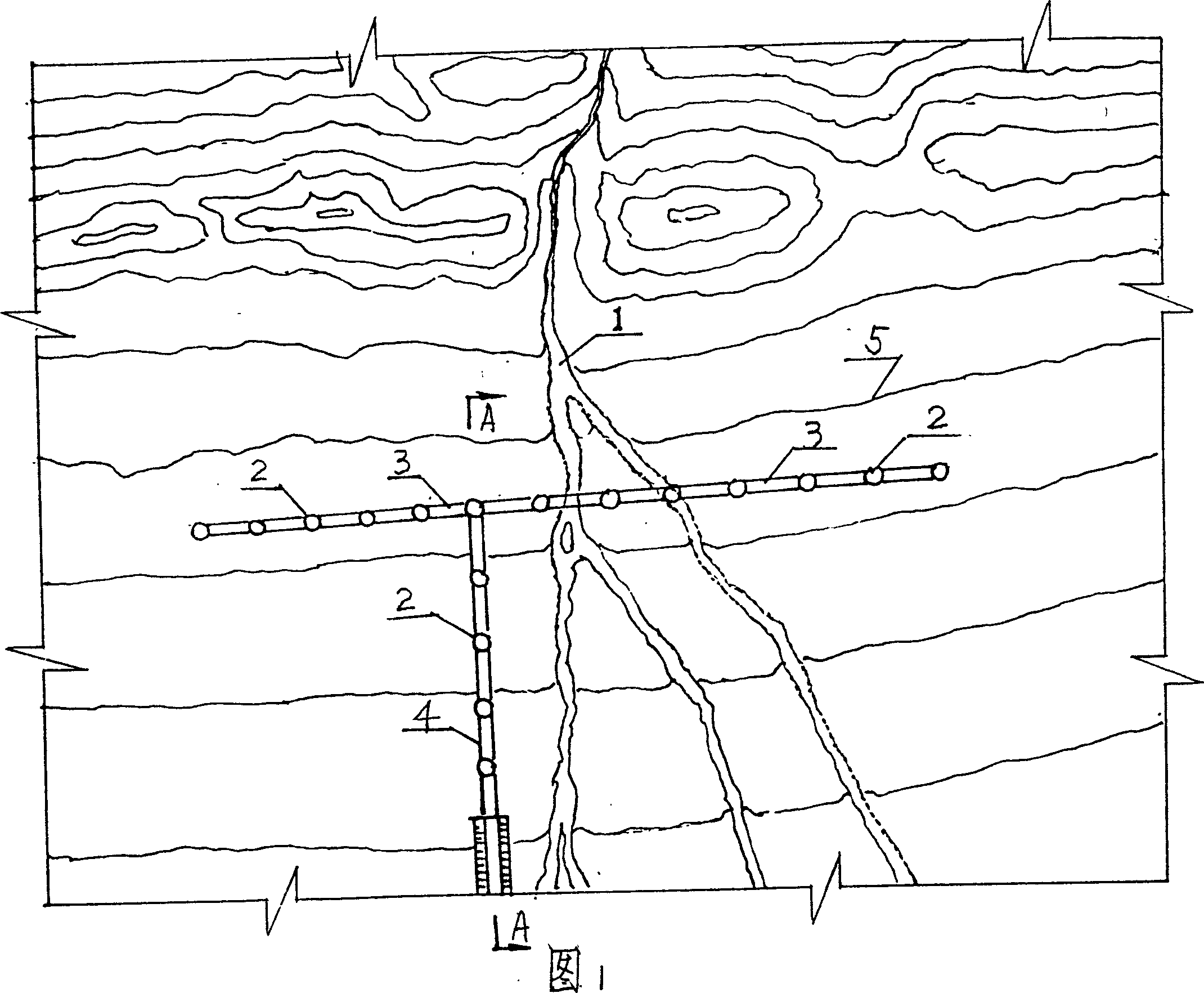 Water taking gallery of self flow type for underground reservoir