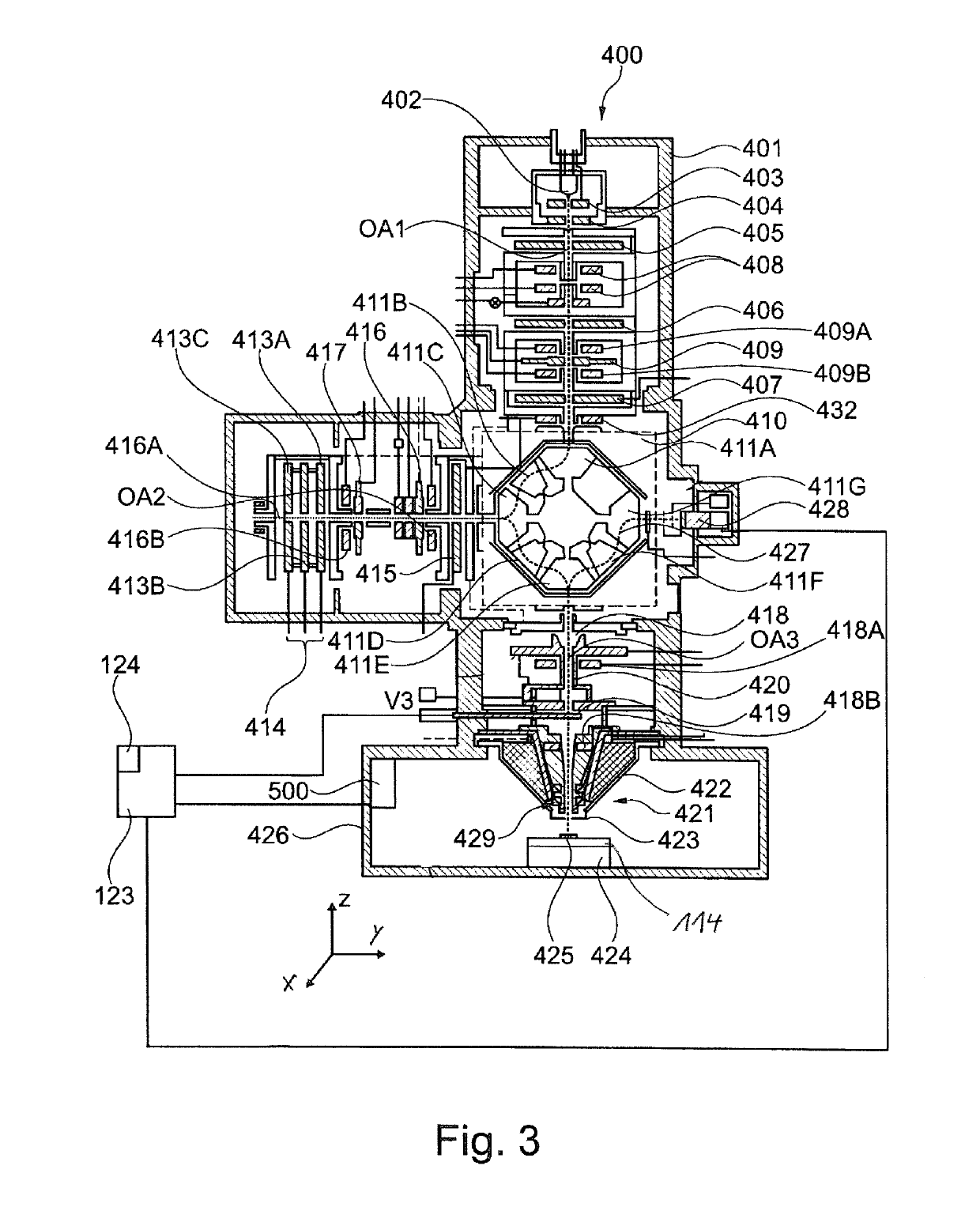 Object preparation device and particle beam device with an object preparation device and method for operating the particle beam device