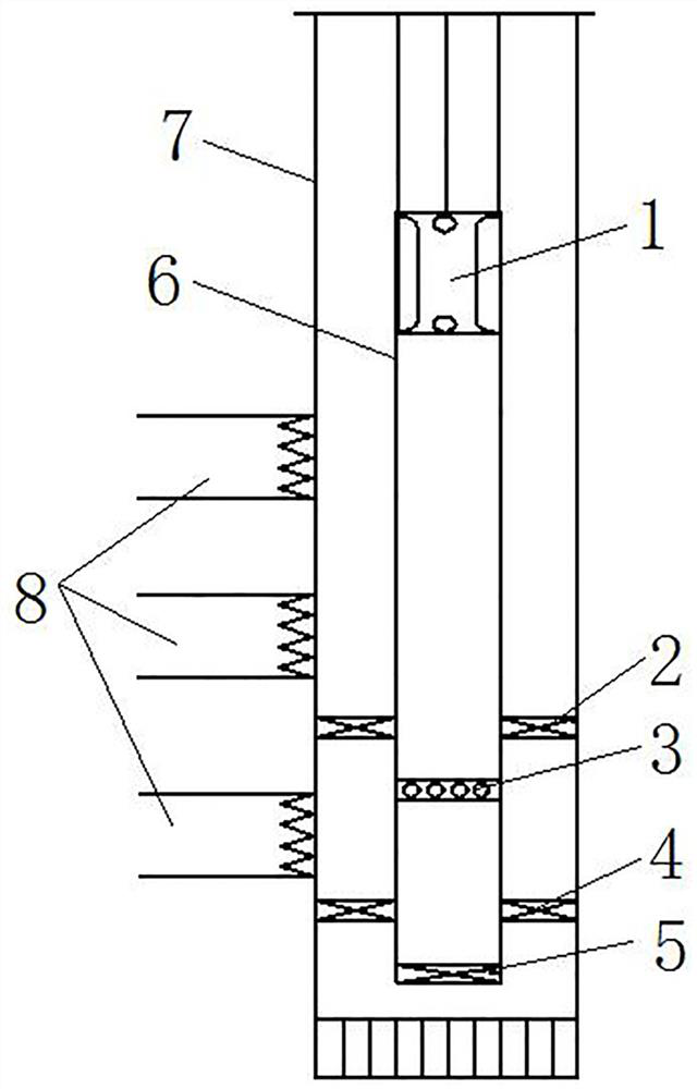 Pump and packer integrated water exploration and plugging pipe pile and floating bottom plug thereof