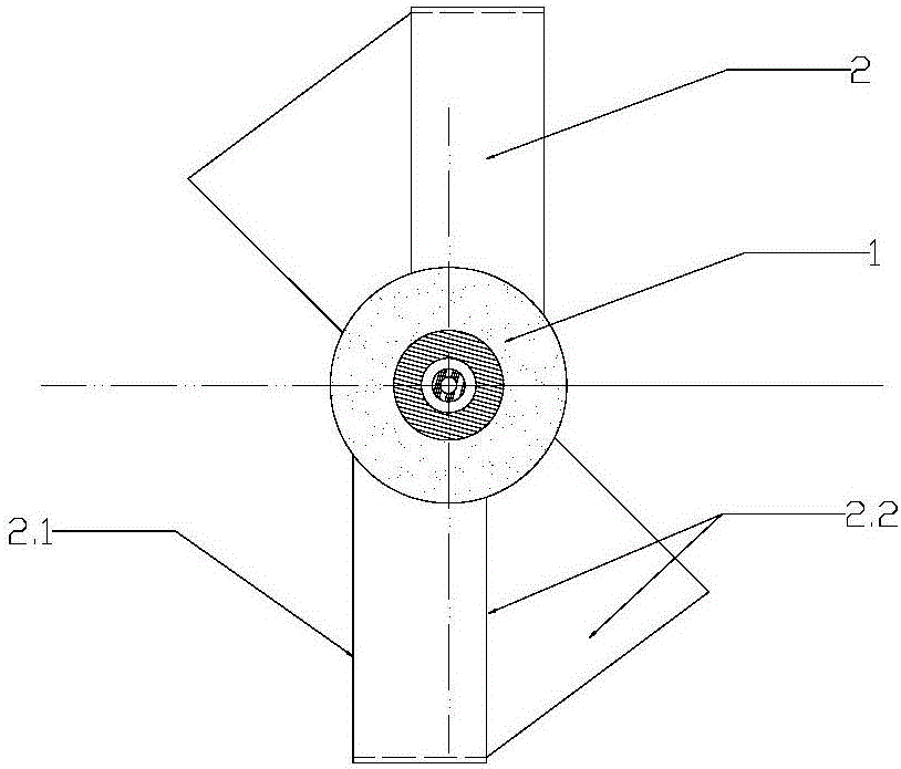 Stirrer used for molten iron mechanical stirring and efficient mixing desulphurization