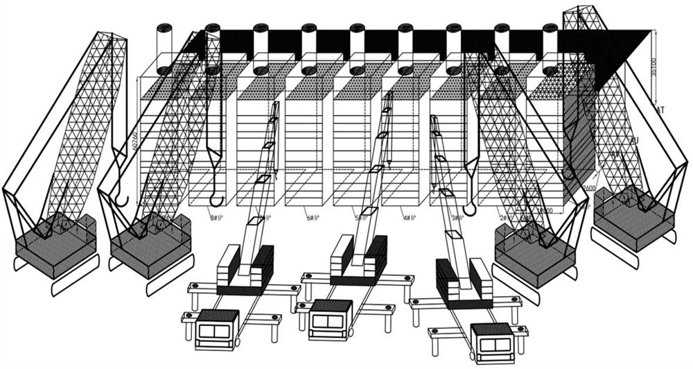 Sawtooth closed type construction method for cracking furnace area of large ethylene device