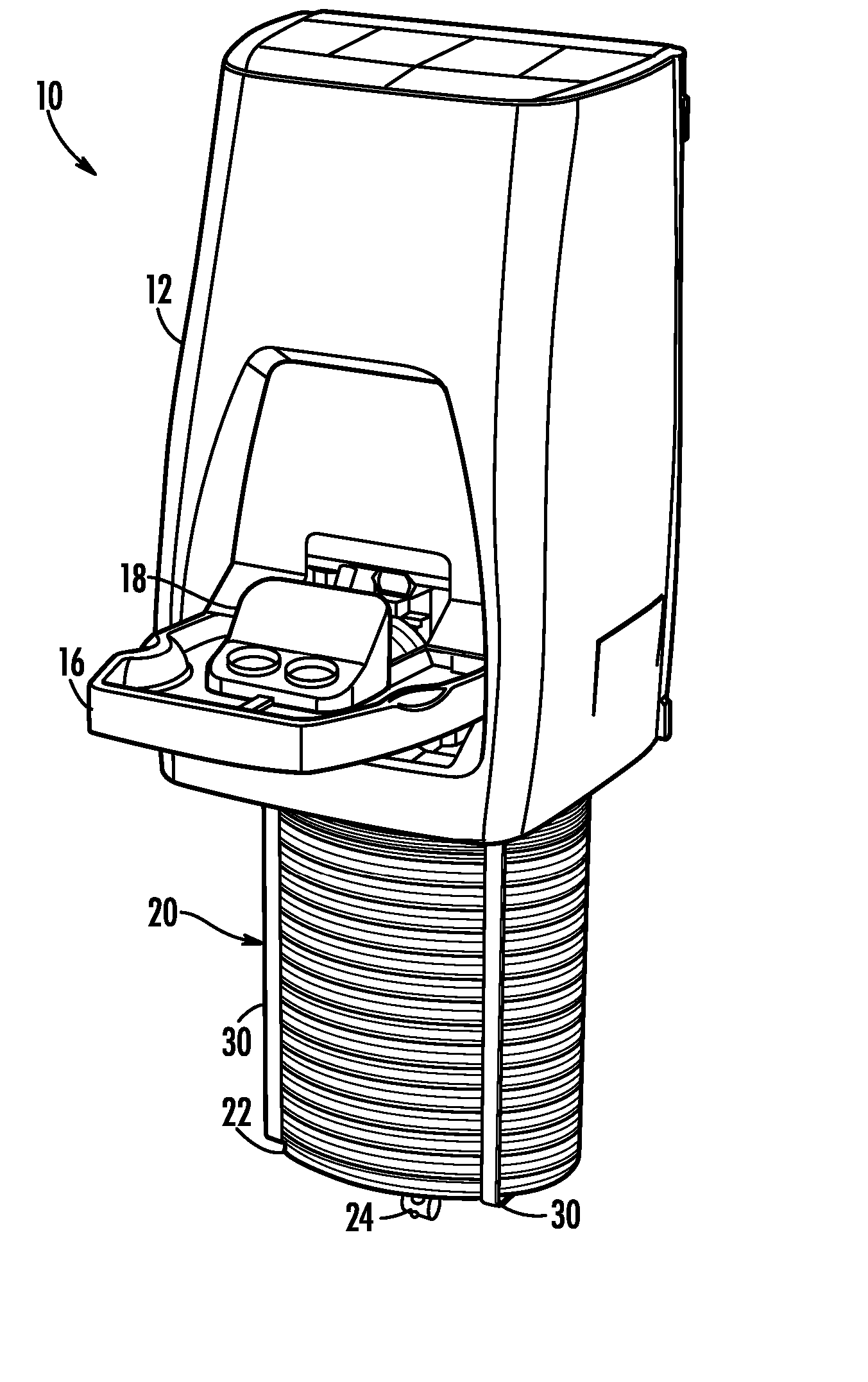 Emergency eyewash station having an expandable bellows waste collection system