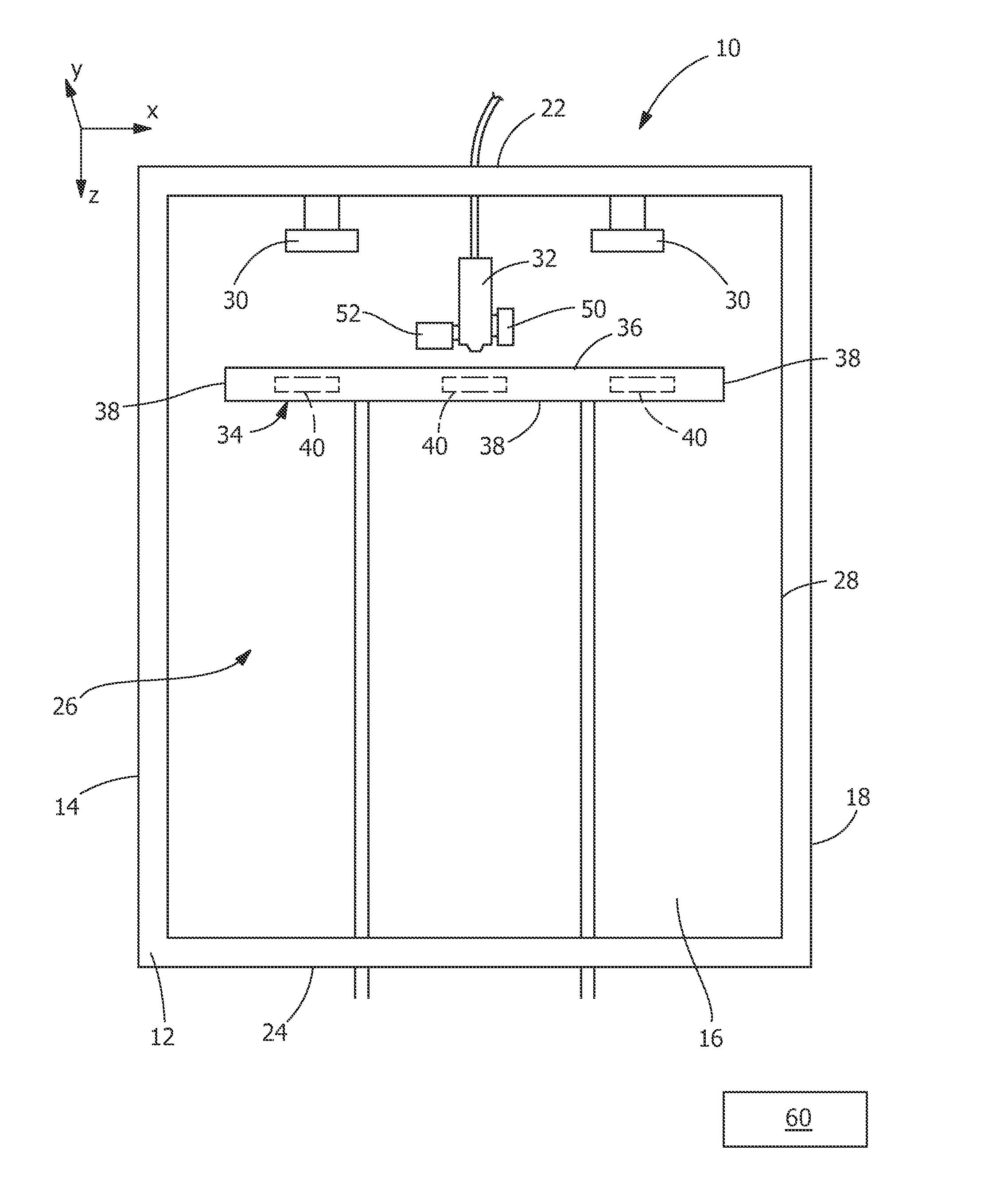 Apparatus and method for producing objects utilizing three-dimensional printing