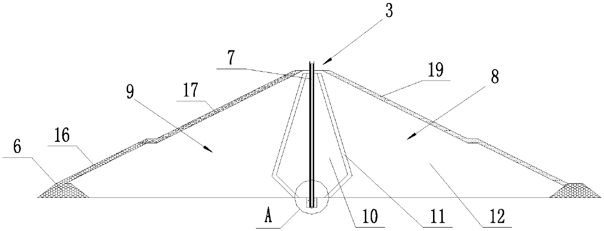 Combined cofferdam for sludge river bed and construction method of combined cofferdam