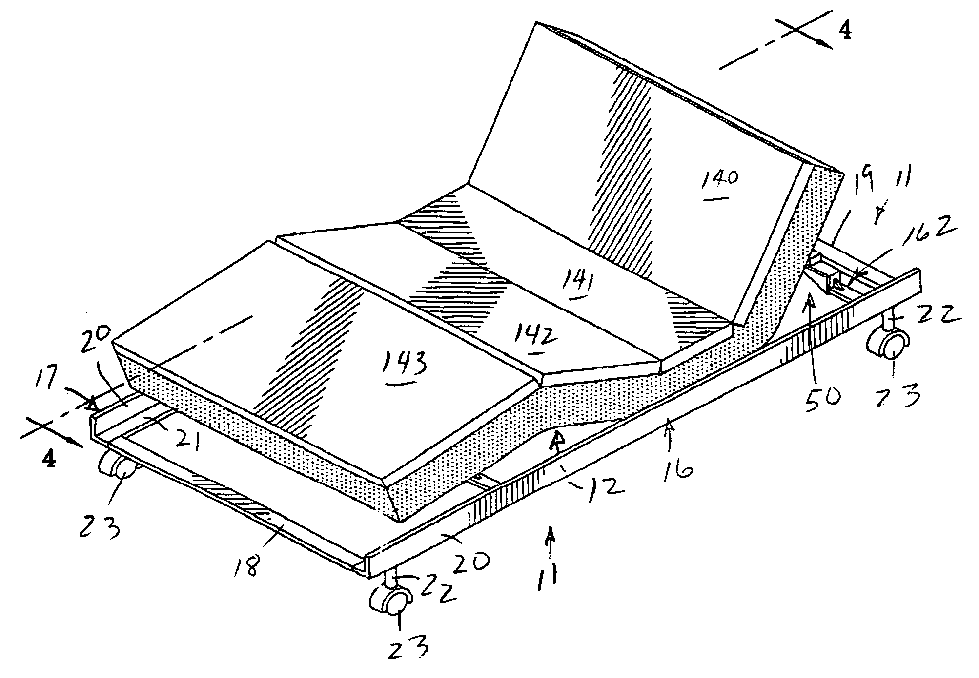 Adjustable base for supporting adjustable beds of different widths