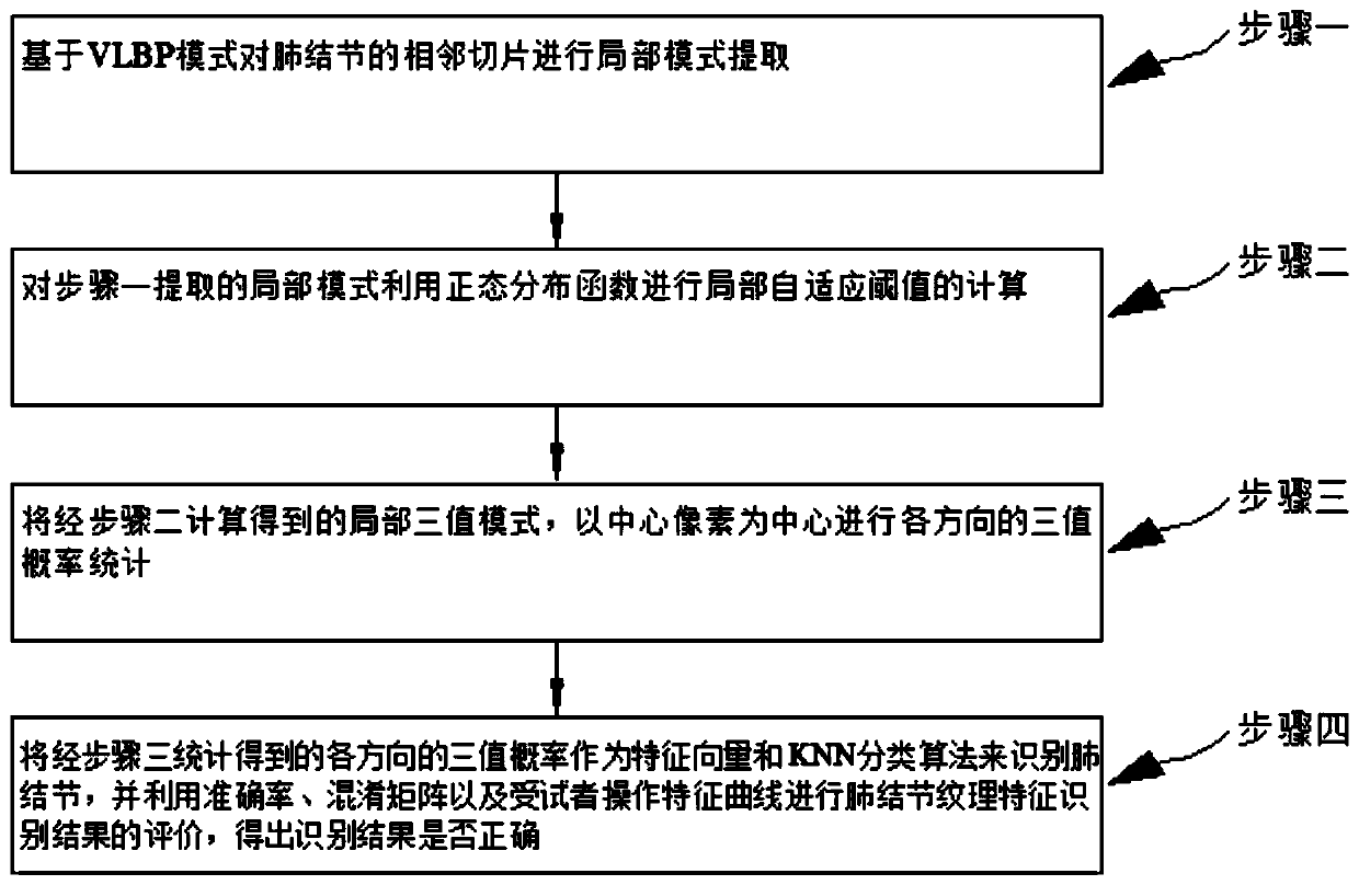 Pulmonary nodule texture feature extraction system and method based on body local direction three-valued mode