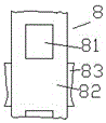 An exhaust gas treatment device equipped with a limit sensor