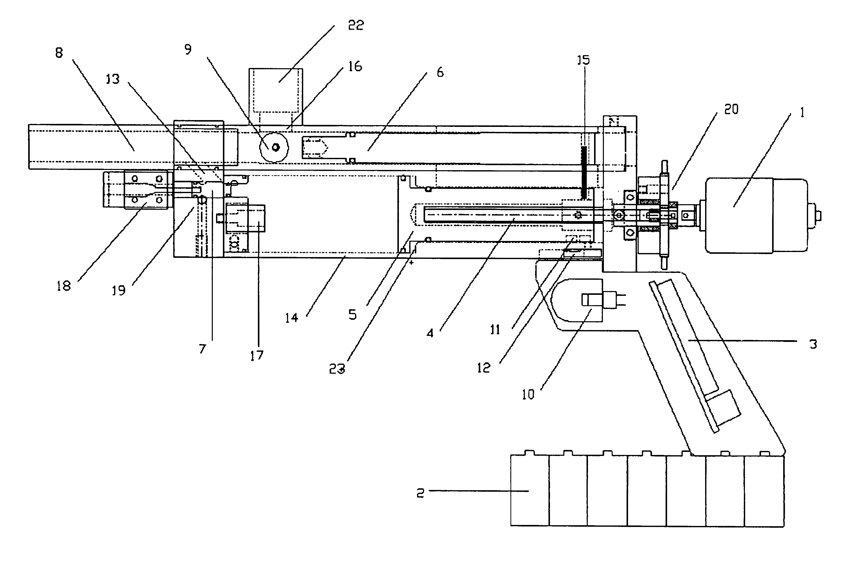 Portable electric driven compressed air gun