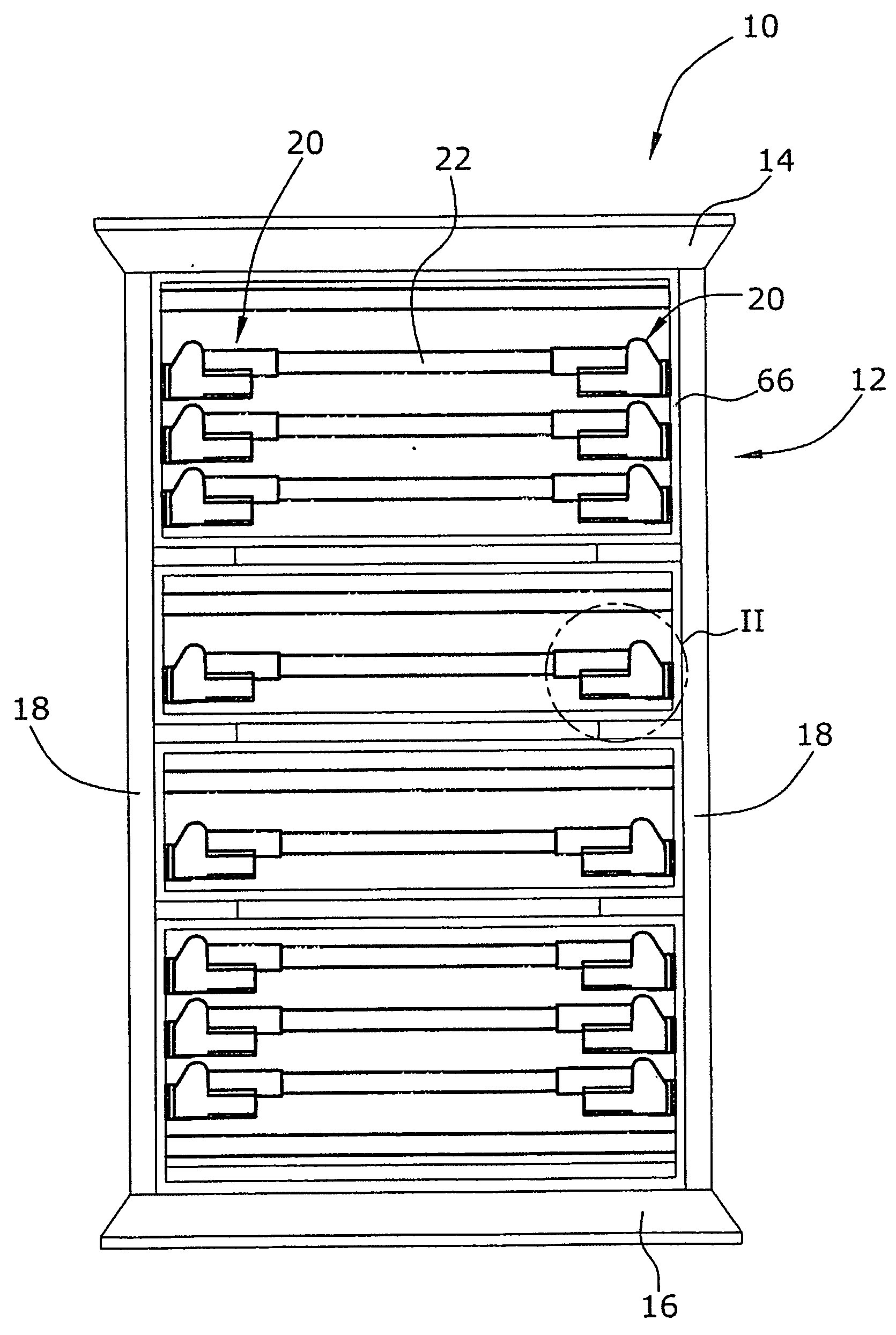 Lying surface for a bed, in particular a healthcare and/or hospital bed