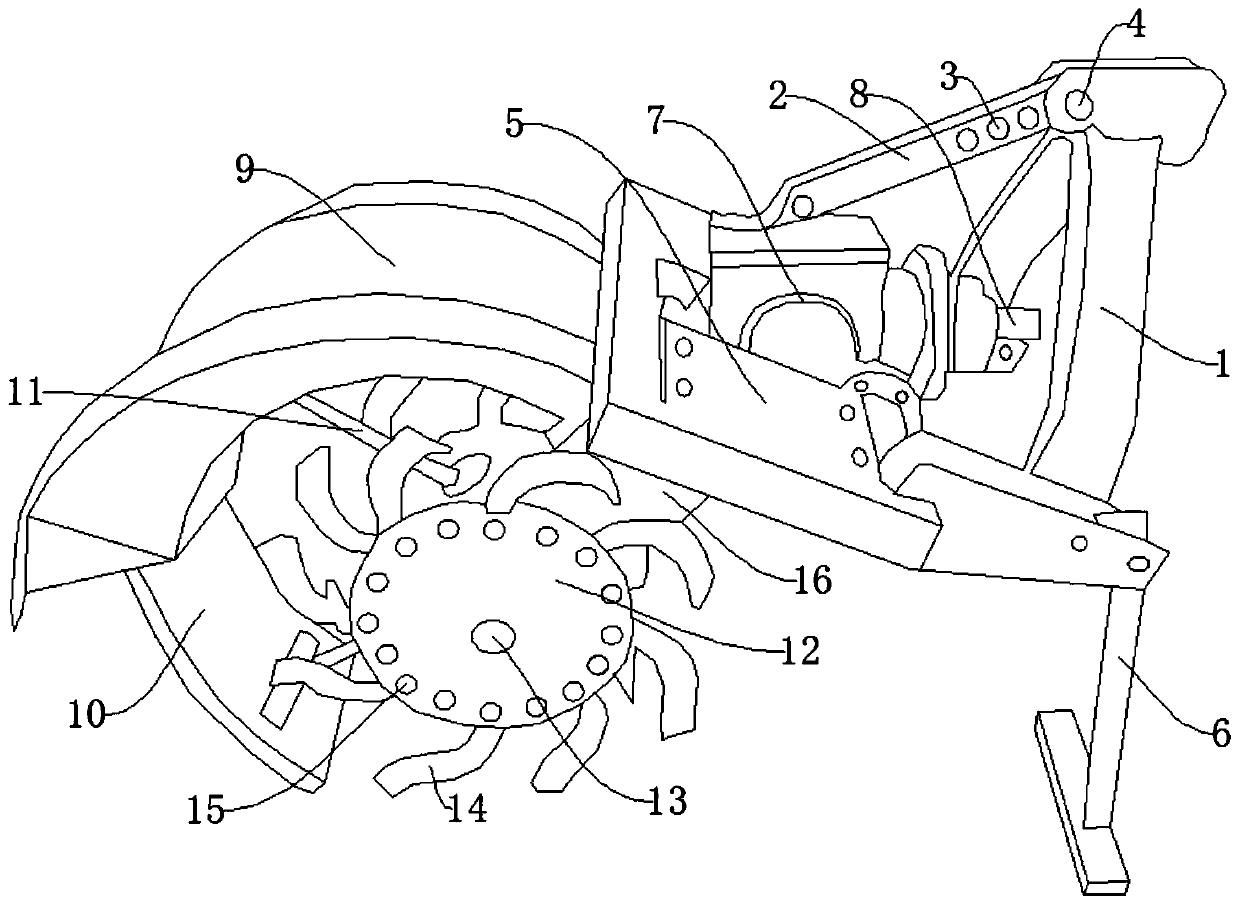 Movable type ditching device for agriculture and forestry