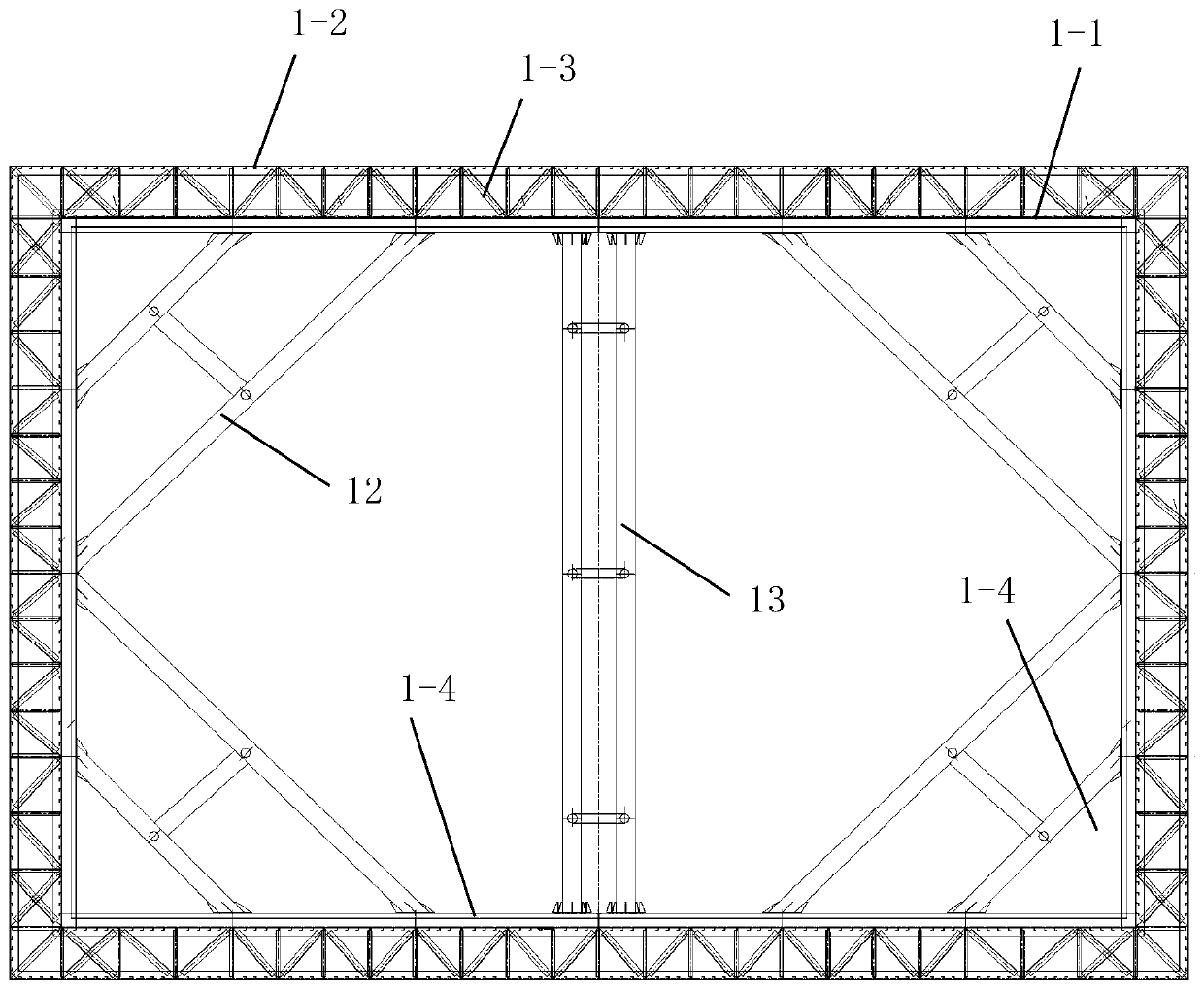 Construction method of pier and pier top beam section in bare rock river bed