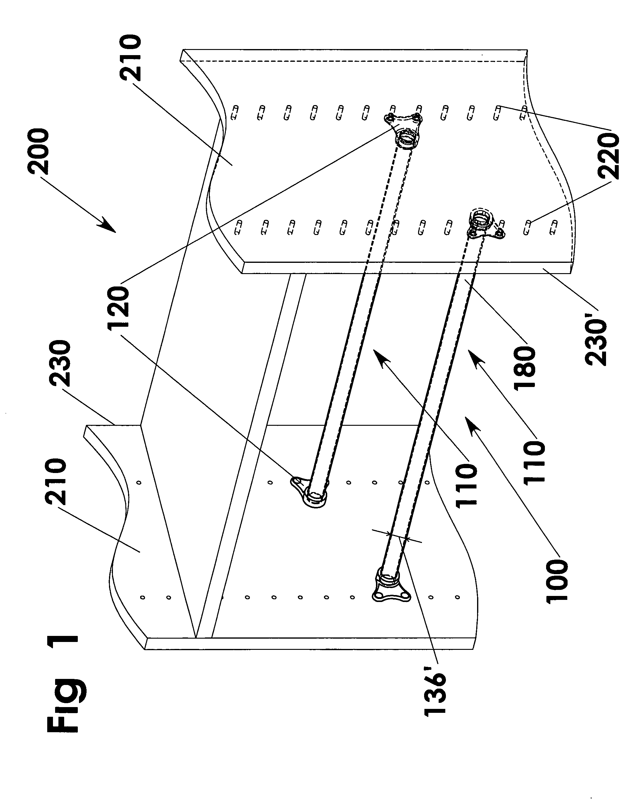 Inclined support-display assembly and a bracket therefore