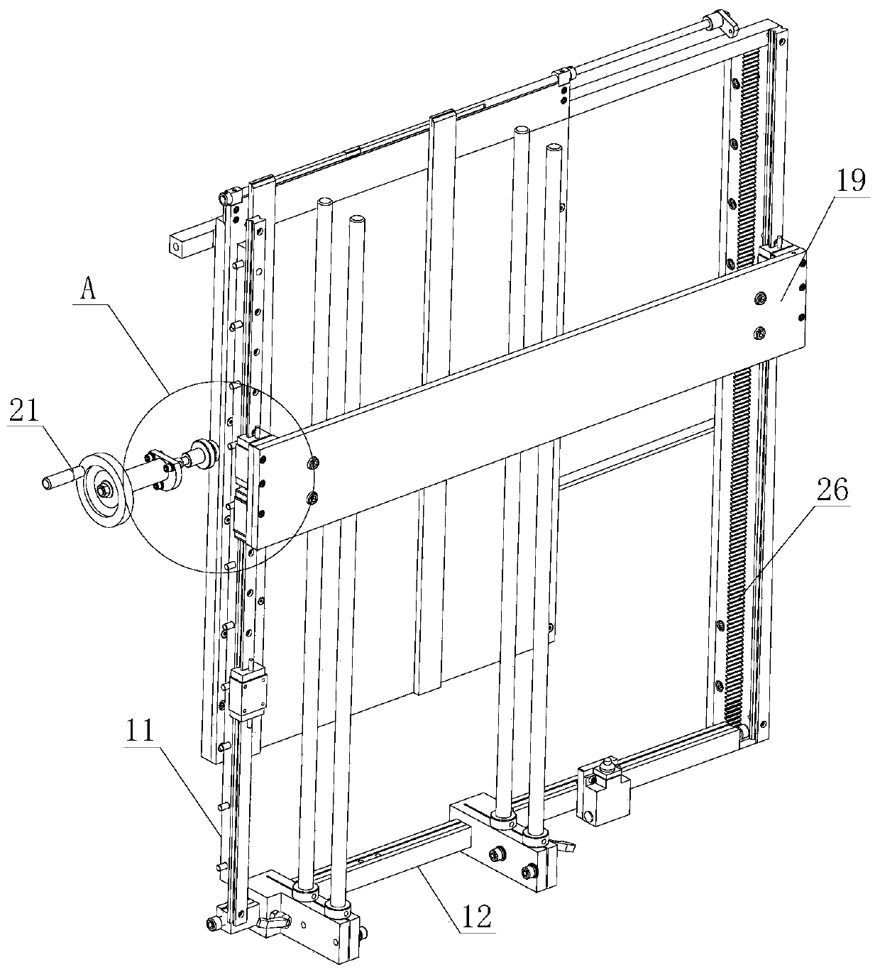 Frame lifting device for digital gallery