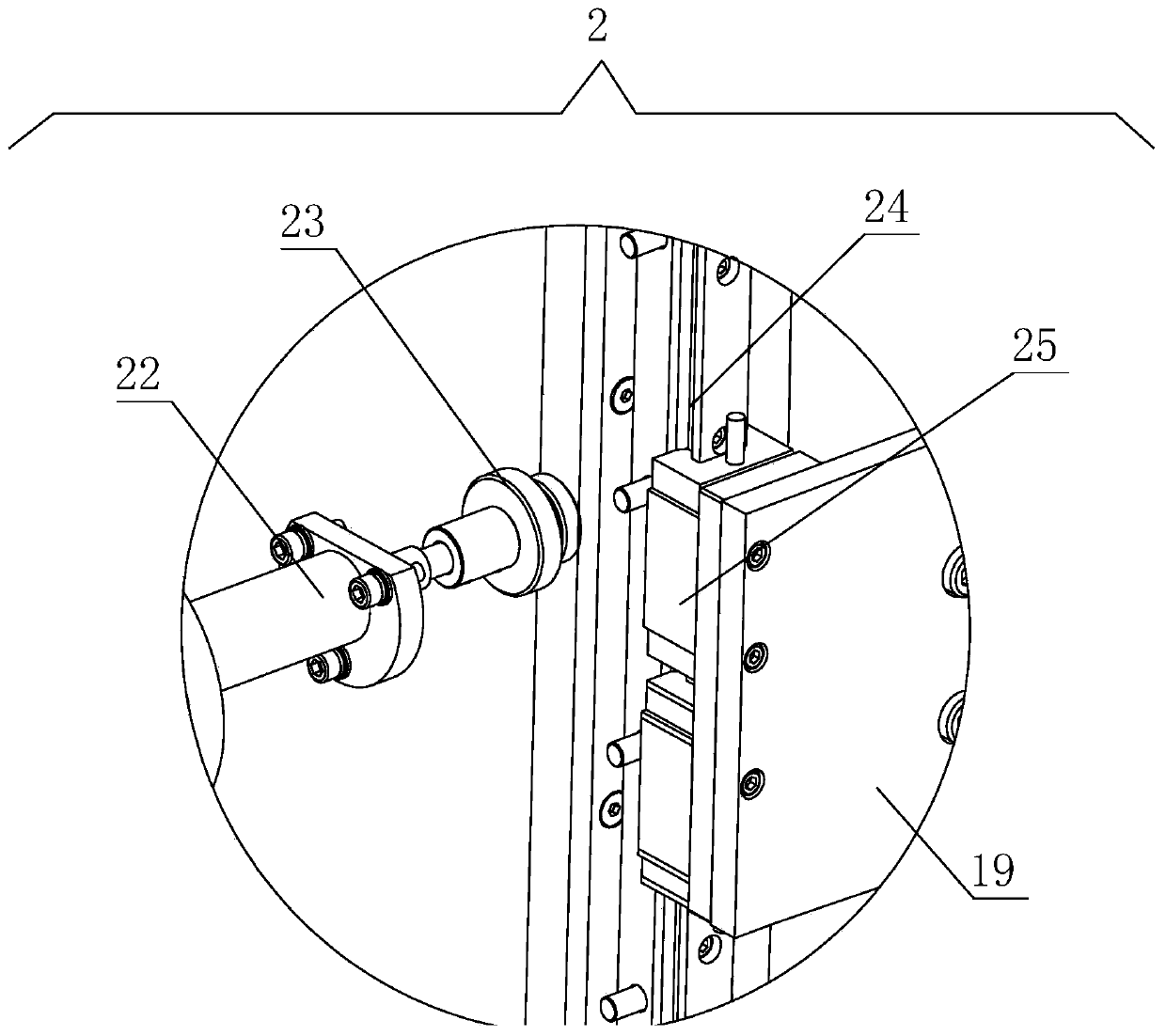 Frame lifting device for digital gallery