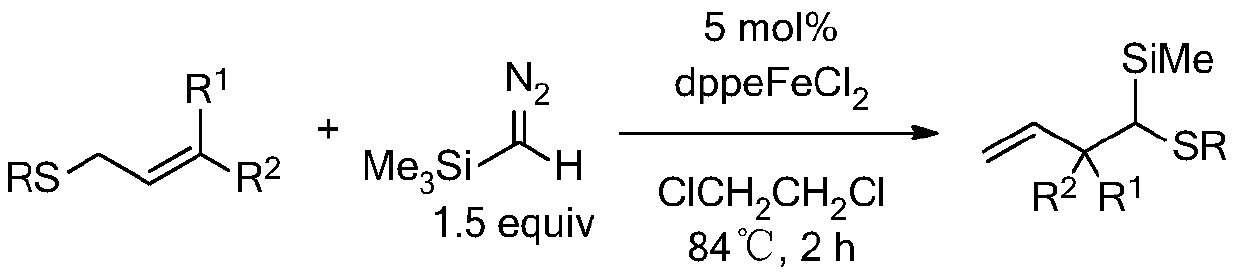 A kind of synthetic method of α-acyl homoallyl sulfide compound