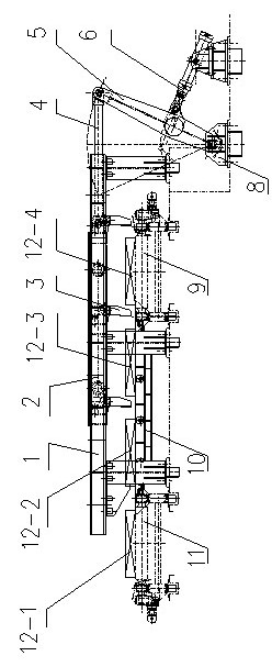 Casting blank transverse moving mechanism