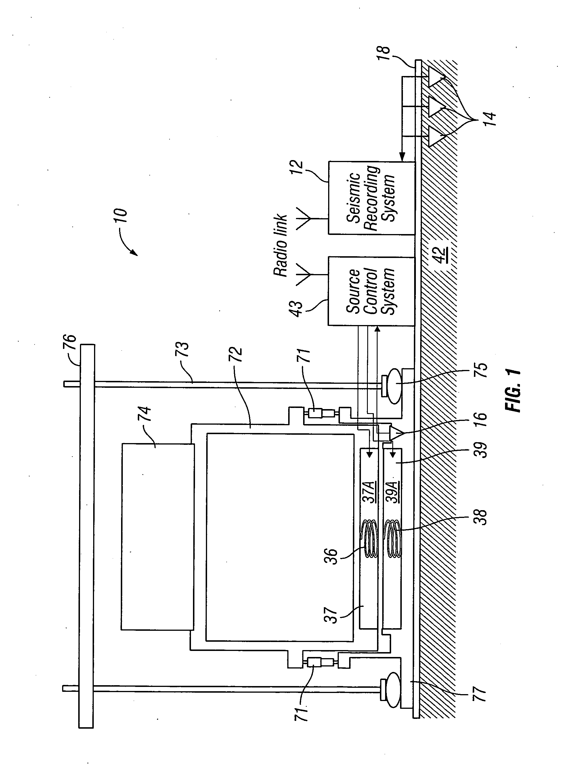 Magnetic mass-lift impulsive seismic energy source including repelling electromagnets and reaction mass damping