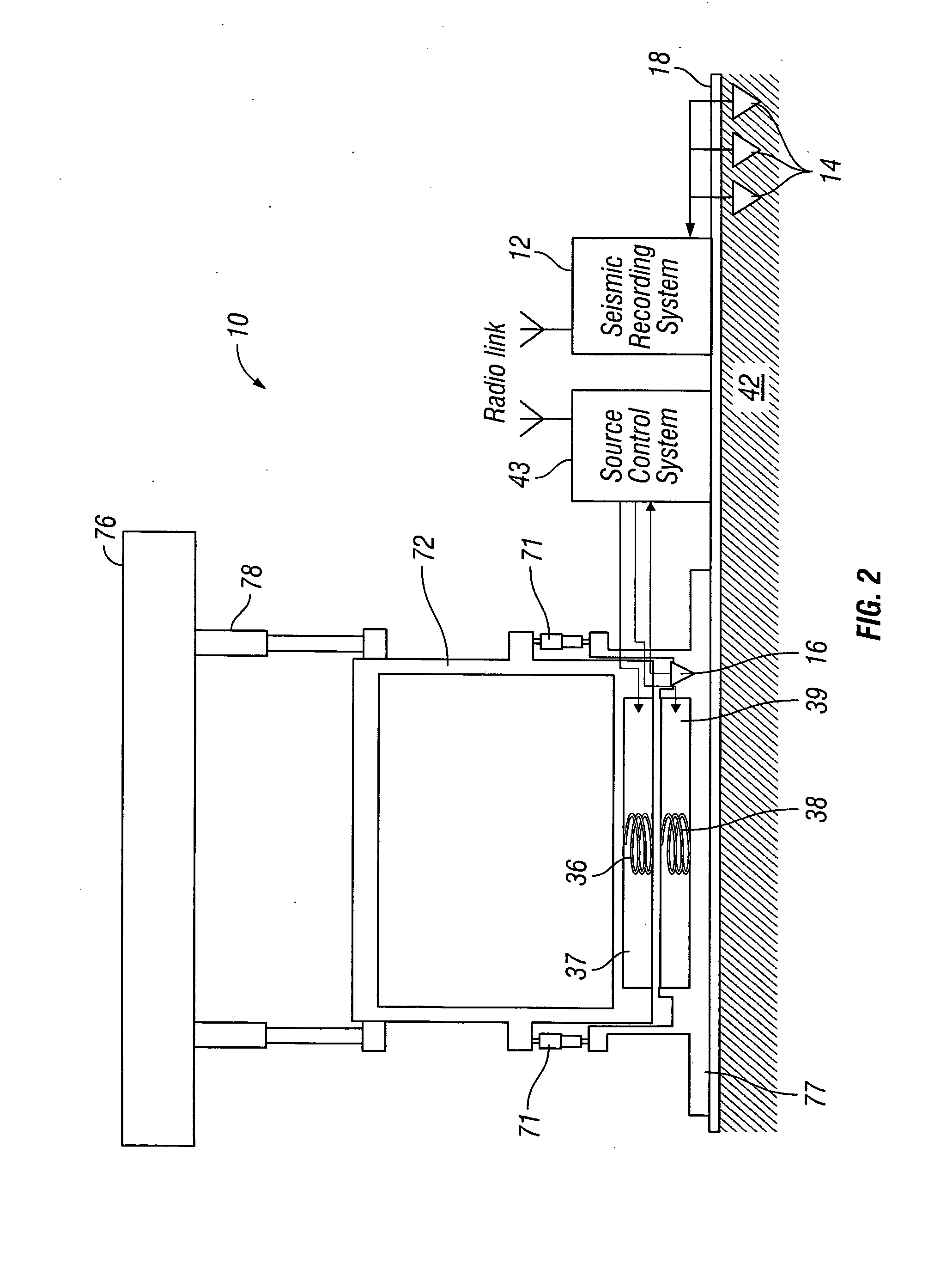 Magnetic mass-lift impulsive seismic energy source including repelling electromagnets and reaction mass damping