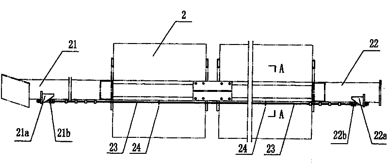 Drum core bend preventing device of barrel fluffer