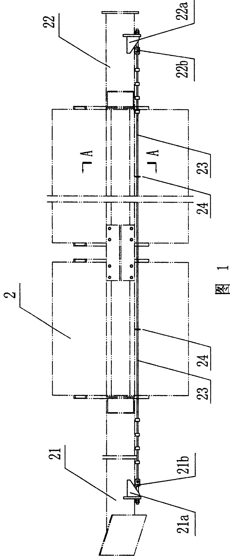 Drum core bend preventing device of barrel fluffer